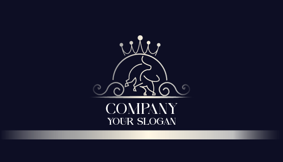 Sleek Crown Throne Business Card