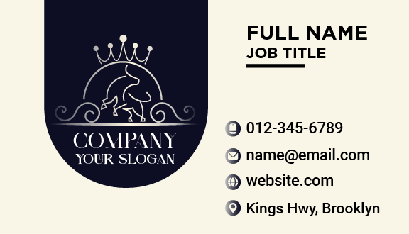 Sleek Crown Throne Business Card
