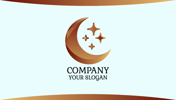 Sleek Finished Moon Business Card