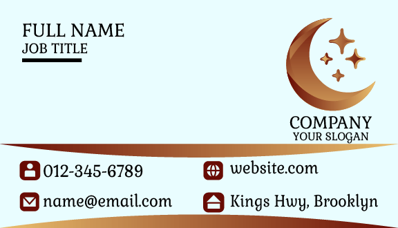 Sleek Finished Moon Business Card