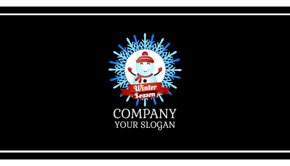 Smiley Snowman Winter Business Card