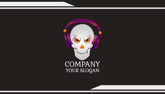 Smiling Skull DJ Business Card
