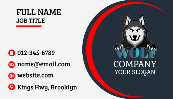 Smiling Wolf Business Card