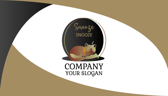 Snoozing Cat Business Card