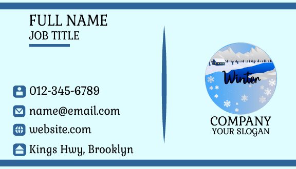 Snow Covered Winter Business Card