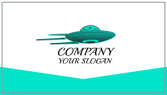 Soaring Spaceship Alienware Business Card