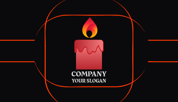 Soft Pink Candle Business Card