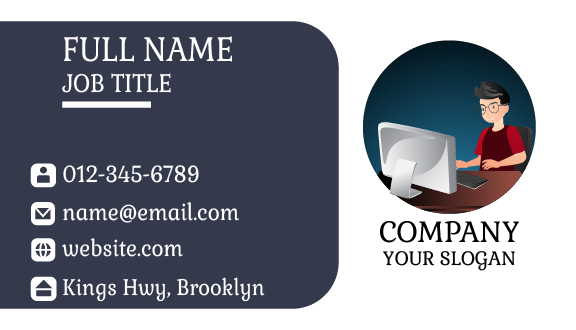Software Engineer Computer Business Card