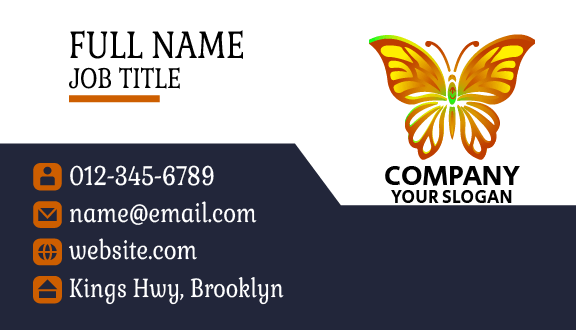 Sparkling Bold Butterfly Business Card