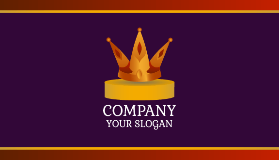 Sparkling Golden Crown Business Card