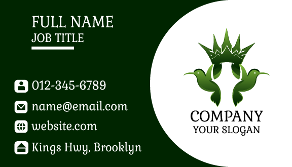 Spiky Green Crown Business Card
