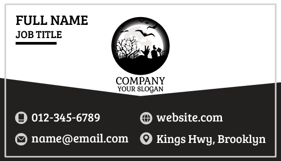 Spooky Scene Moon Business Card