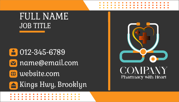 Stethoscope Pharmacy Business Card
