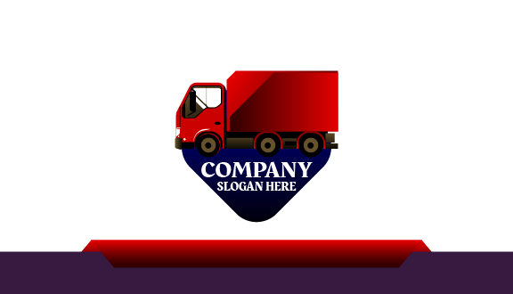 Striking Red Truck Business Card