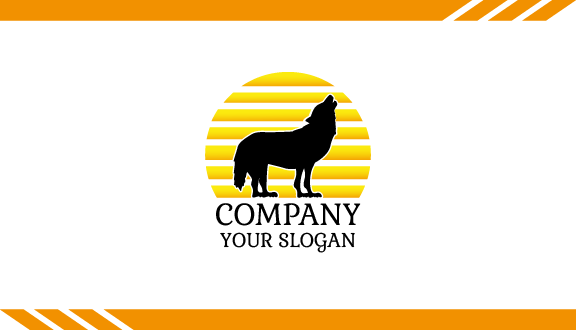 Stripe Wolf Business Card