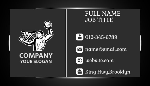 Strong Player Basketball Business Card