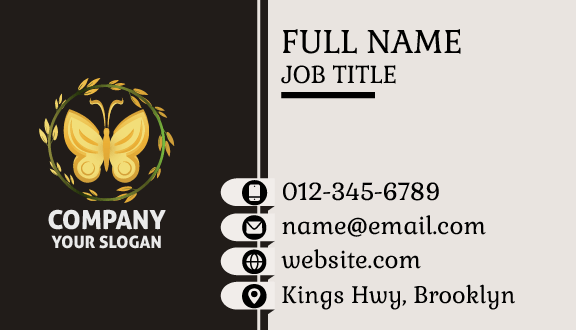 Stylish Butterfly Business Card