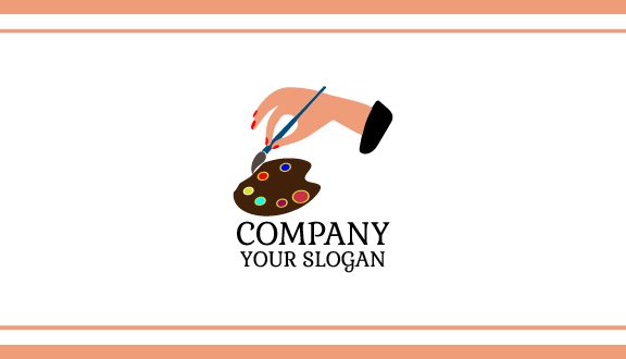 Stylish Female Painter Business Card