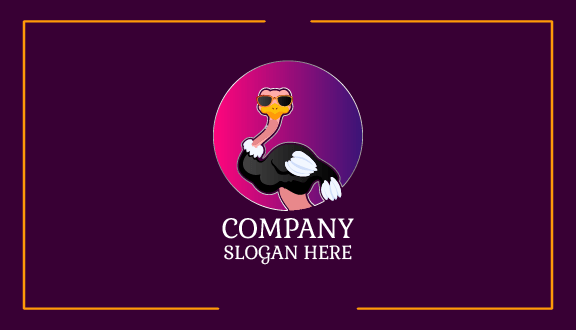Stylish Ostrich Bird Business Card