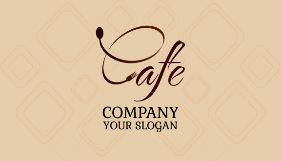 Stylish Text Cafe Business Card