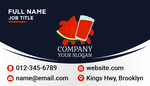 Sweet Red Watermelon Juice Business Card