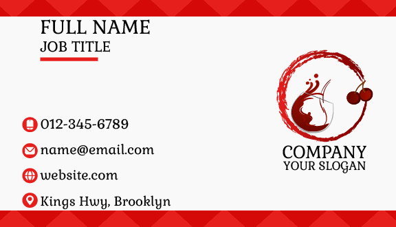 Tasty Cherry Drink Business Card