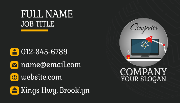 Technology Computer Business Card