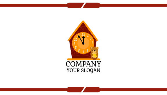 Teddy Clock Business Card