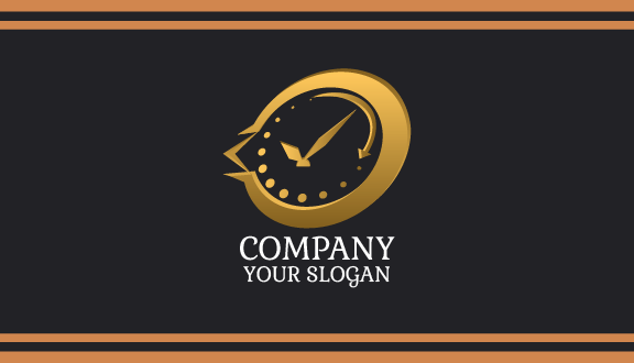 Time Travel Clock Business Card