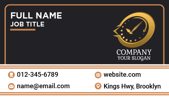 Time Travel Clock Business Card