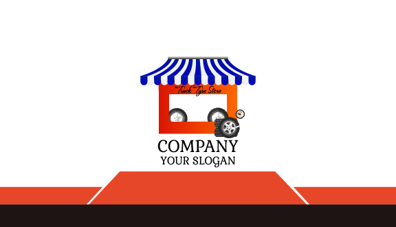 Tire Shop Truck Business Card