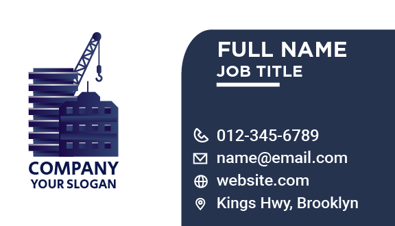 Towering Building Construction Business Card