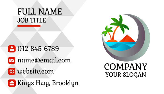 Tranquil Tour Moon Business Card