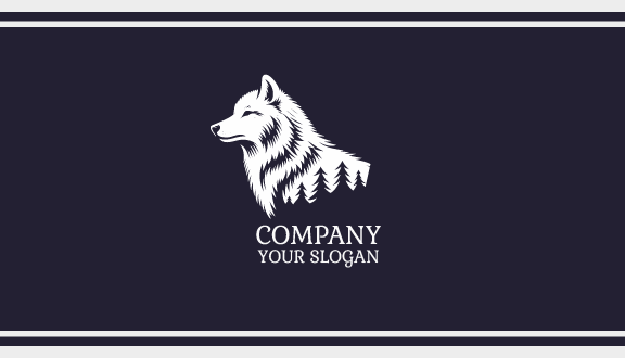 Trees Wolf Business Card