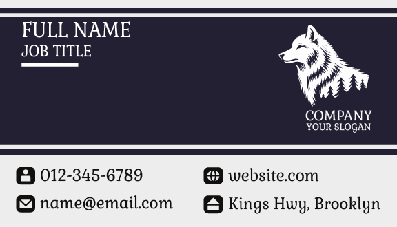 Trees Wolf Business Card