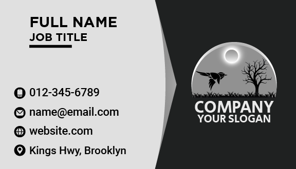 Twilight Black Bird Business Card