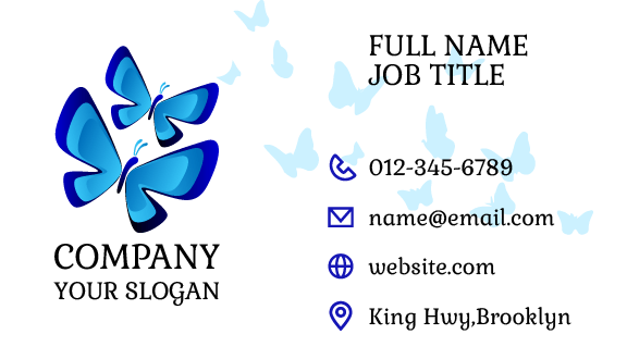 Twin Butterfly Business Card