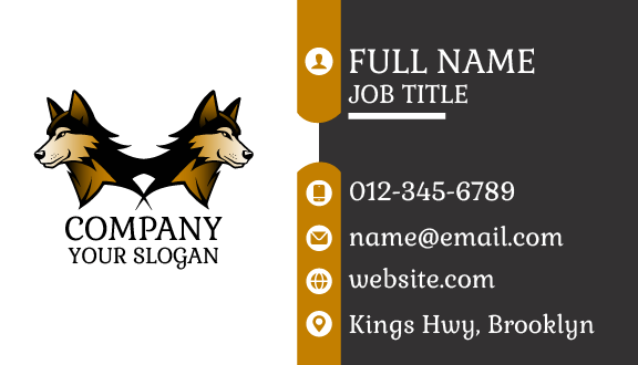 Twin Wolf Business Card