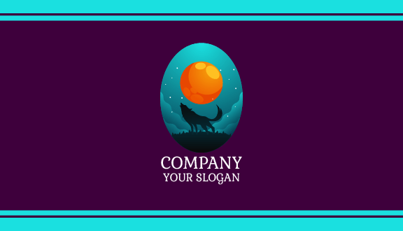 Twinkle Sky Wolf Business Card