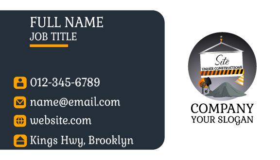 Under Construction Business Card
