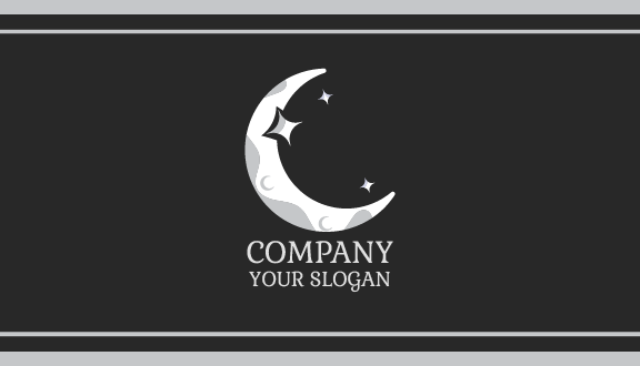 Unique Moon Design Business Card