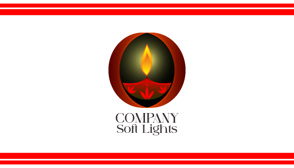 Unique Red Candle Business Card