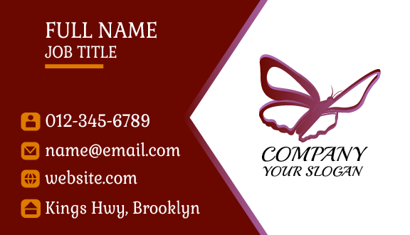 Vibrant Butterfly Business Card