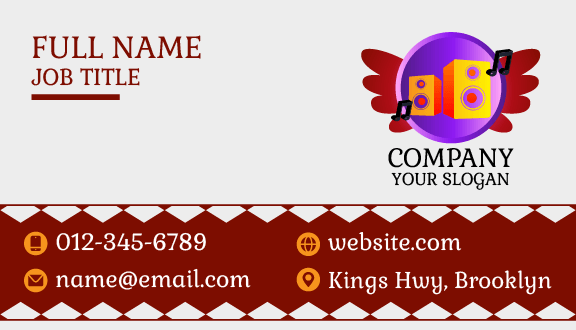 Vibrant Speaker DJ Business Card