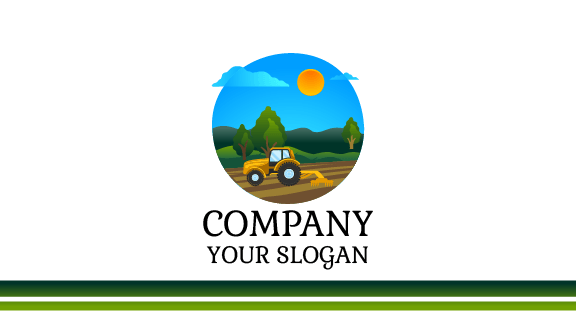 Village Scene Agriculture Business Card