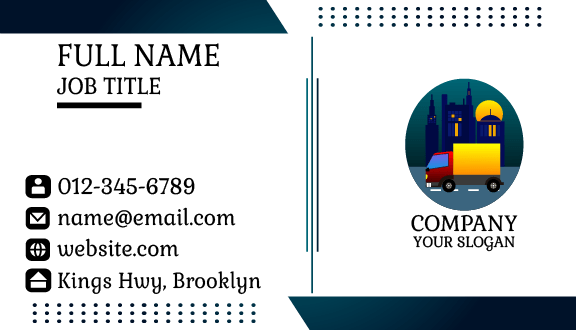 Visually Stunning Truck Business Card