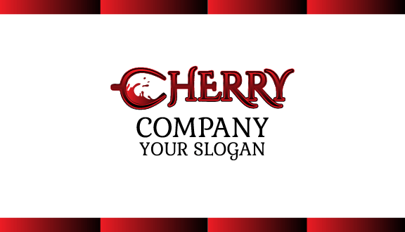 Vivid Cherry Typography Business Card