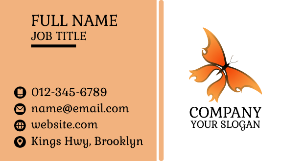 Watercolor Butterfly Business Card