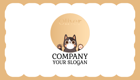 Welcome Gesture Cat Business Card