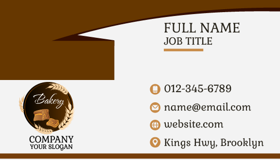 Wheat Stalk Bakery Business Card